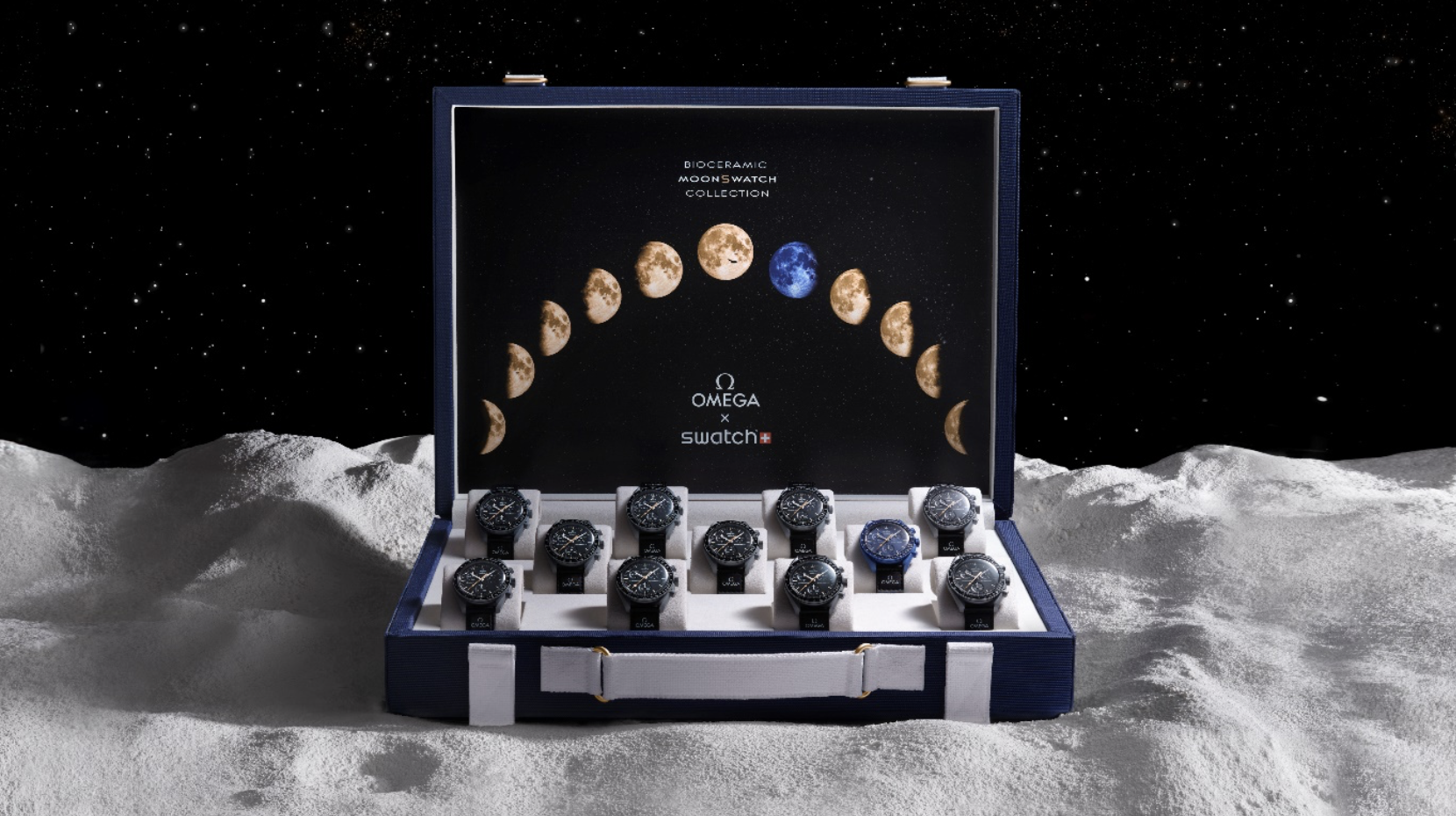 11 MoonSwatch-Koffer werden bei Sotheby’s verkauft und bringen 534 670 CHF für Orbis ein